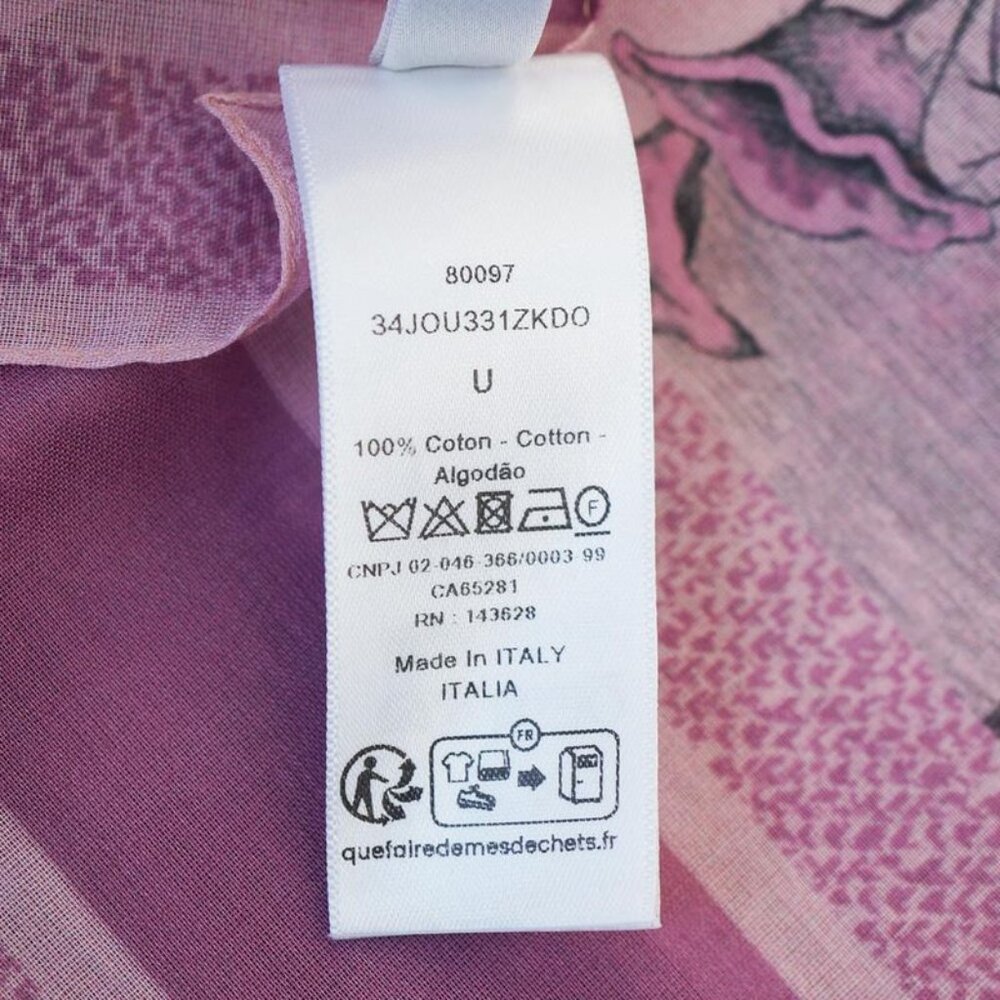 Dior Scarf Shawl Large Elephant Tiger Flower Pink - Picture 7 of 9